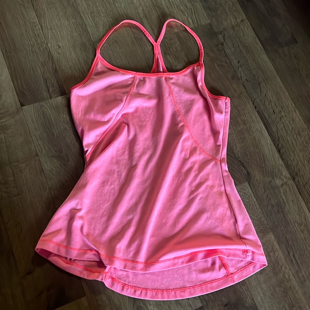 Pink workout tank top